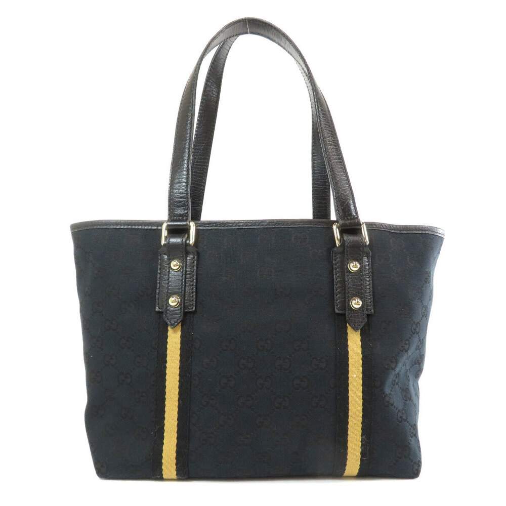 Gucci Bag Charm Tote Canvas GG Black